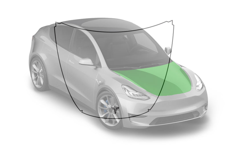 Pre-cut paint protection film kit for Tesla Model Y Hood