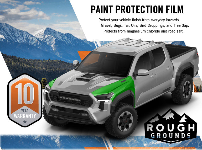 Pre-cut paint protection film (PPF) kit compatible with Toyota Tacoma (Side Fenders)