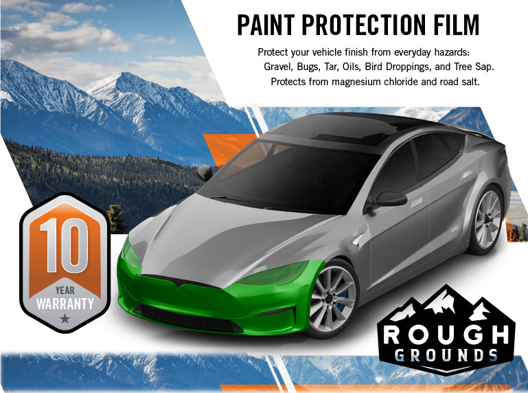 Pre-cut paint protection film kit for Tesla Model S Bumper & Headlamp