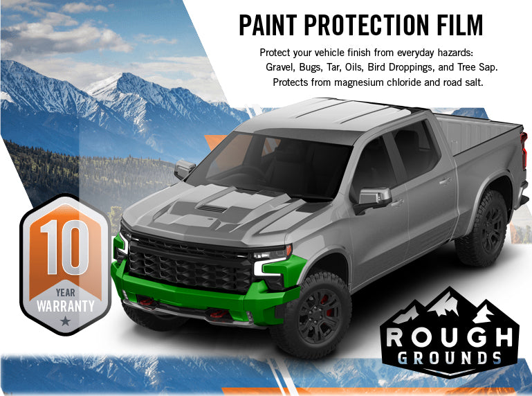 Pre-cut paint protection film (PPF) kit compatible with Chevrolet Silverado 1500 (Bumper and Headlamp)