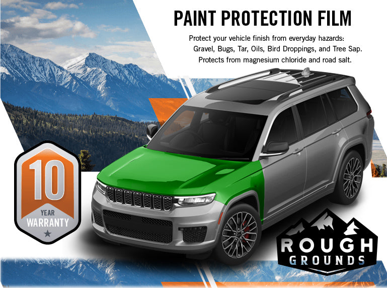 Pre-cut paint protection film kit for Grand Cherokee Hood and Fenders