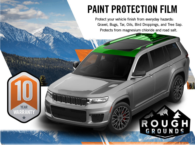 Pre-cut paint protection film kit for Grand Cherokee Roof