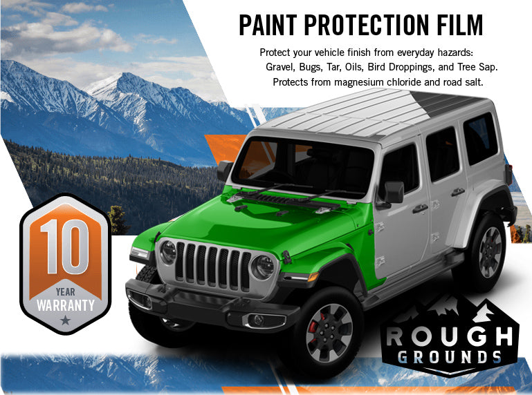 Pre-cut paint protection film (PPF) kit for Wrangler JL hood & fenders