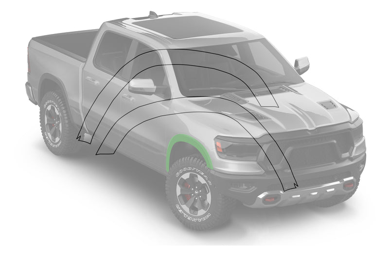 Pre-cut paint protection film (PPF) kit for Dodge Ram Fender Flare