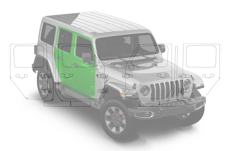 Pre-cut paint protection film (PPF) kit for Wrangler JL doors