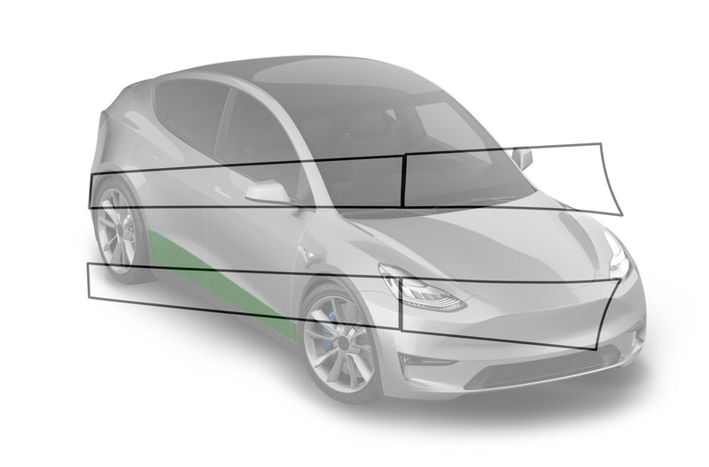 Pre-cut paint protection film (PPF) kit for Tesla Model Y Rocker Panel