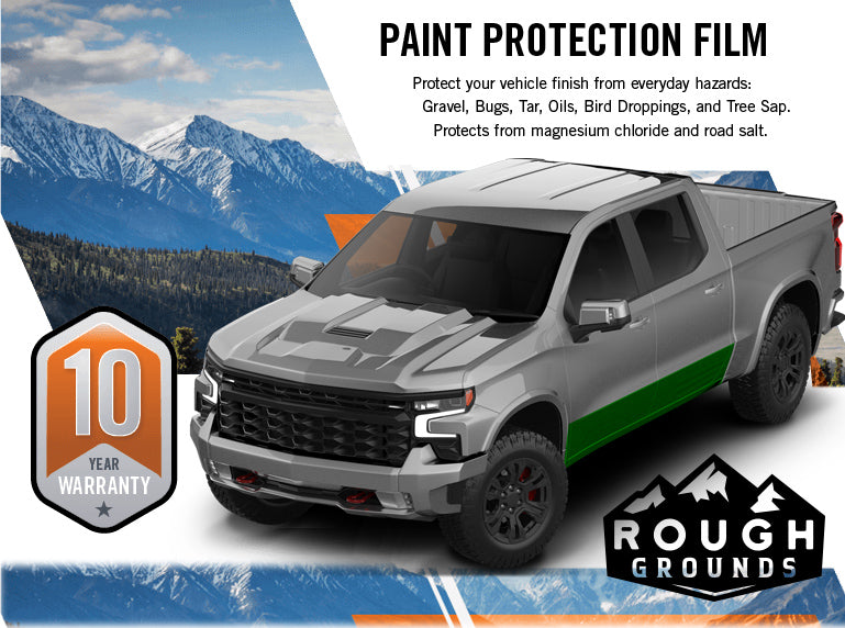 Pre-cut paint protection film (PPF) kit compatible with Chevrolet Silverado 1500 (Rocker Panels)