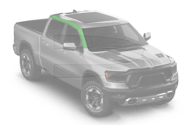 Pre-cut paint protection film (PPF) kit for Dodge Ram A-Pillar