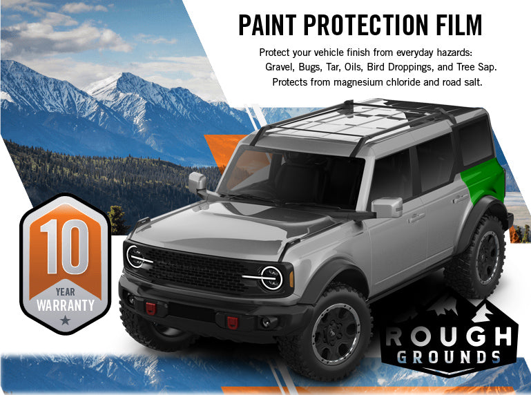 Pre-cut paint protection film (PPF) kit for Ford Bronco back fenders