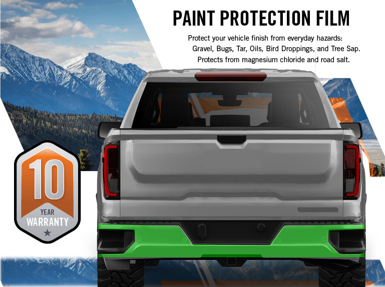 Pre-cut paint protection film (PPF) kit for GMC Sierra Rear Bumper