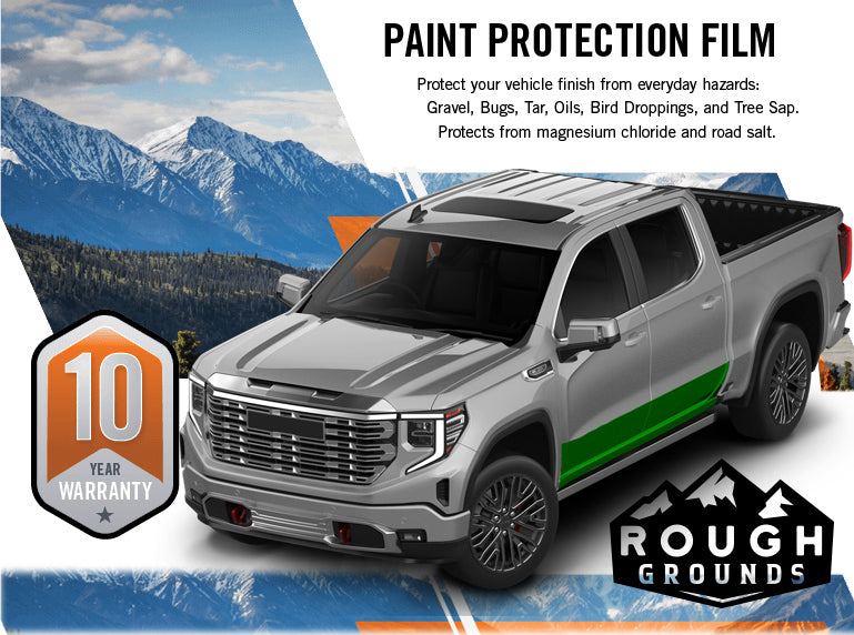 Pre-cut paint protection film (PPF) kit for GMC Sierra Rocker Panels