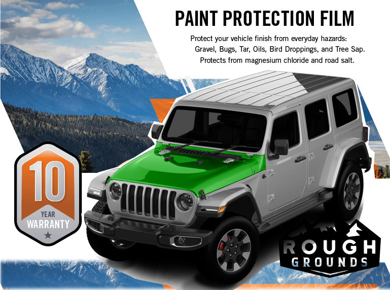 Pre-cut paint protection film (PPF) kit for Wrangler JL hood