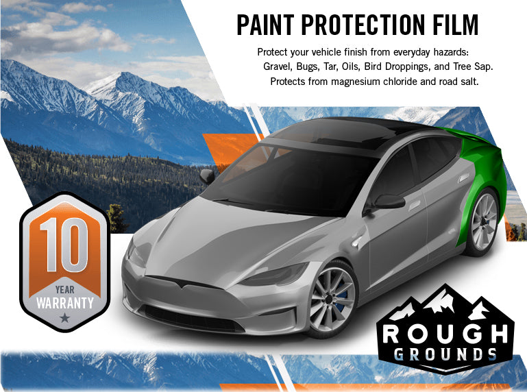 Pre-cut paint protection film (PPF) kit compatible with Tesla Model S (Rear Fender)