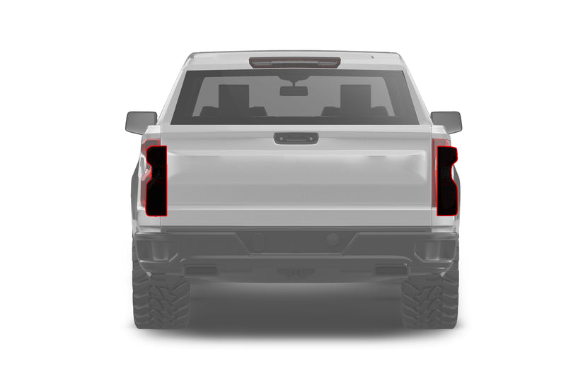 Precut headlight and taillight tint film for Chevrolet Silverado