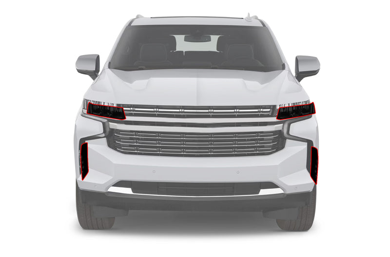 Precut headlight and taillight tint film for Chevrolet Tahoe