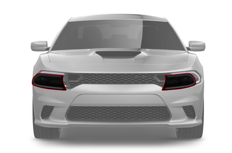 Precut headlight and taillight tint film for Dodge Charger