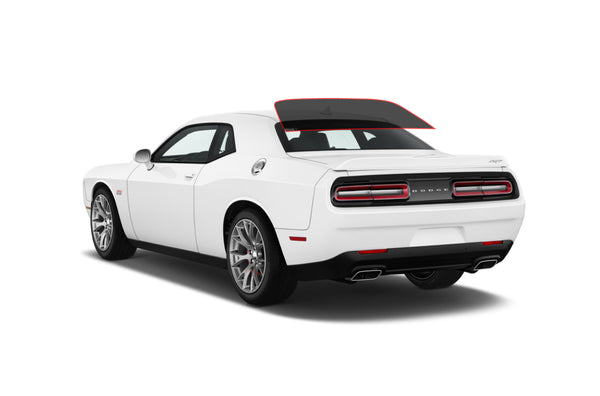 Precut window tint film compatible with Dodge Challenger (Rear Windshield)