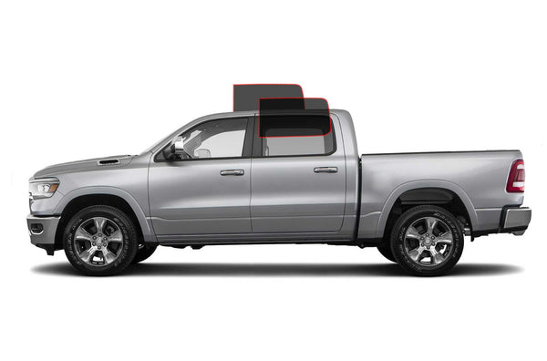 Precut window tint film for Dodge Ram (Rear Driver/Passenger)