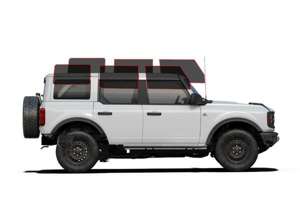 Precut window tint film for Ford Bronco (Driver/Passenger)