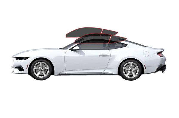 Precut window tint film compatible with Ford Mustang (Driver/Passenger)