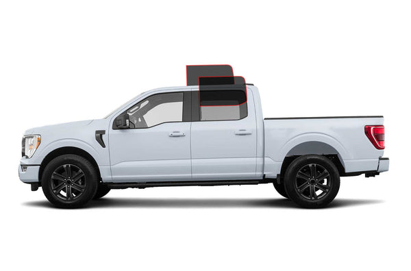 Precut window tint film for Ford F150 (Rear Driver/Passenger)