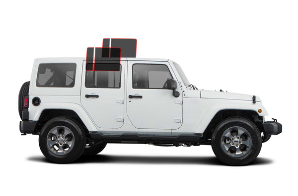 Precut window tint film for Jeep Wrangler JK (Rear Driver/Passenger)