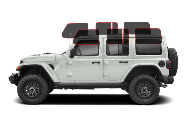 Precut window tint film for Jeep Wrangler JL (Front-Rear-Cargo)