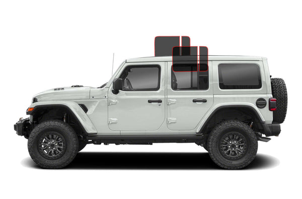 Precut window tint film for Jeep Wrangler JL (Rear Driver/Passenger)