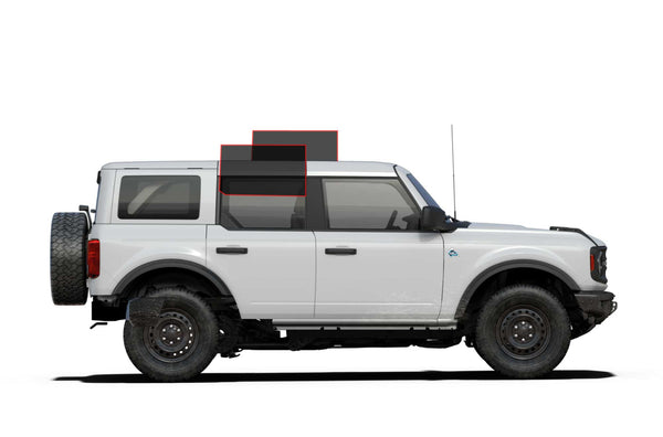 Precut window tint film for Ford Bronco (Rear DriverPassenger)