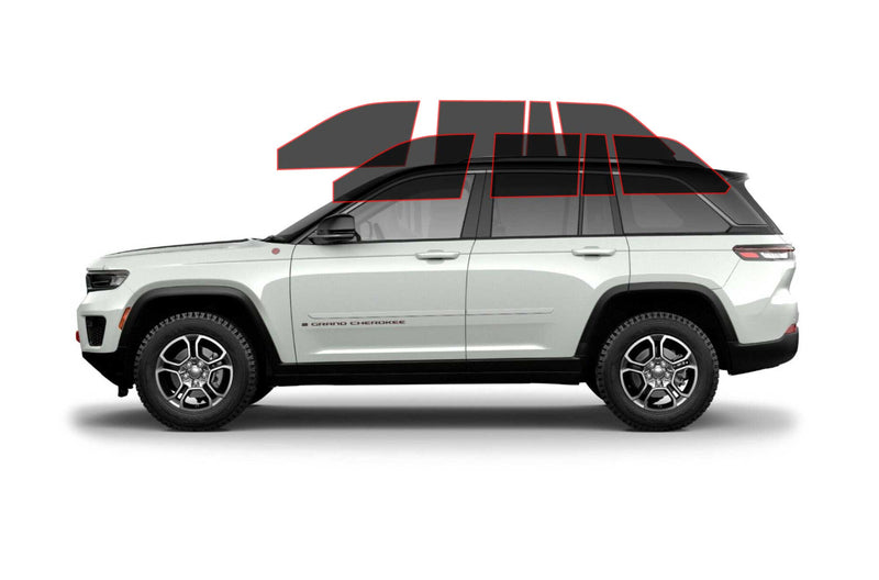 Precut window tint film compatible with Jeep Grand Cherokee (Front-Rear-Cargo Driver/Passenger)