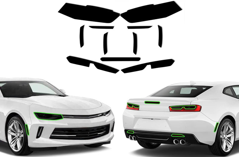 Precut headlight and taillight tint film for Chevrolet Camaro