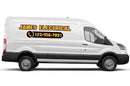 Custom Business Name & Phone Number Vinyl Decals for Ford Transit