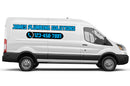 Custom Business Name & Phone Number Vinyl Decals for Ford Transit