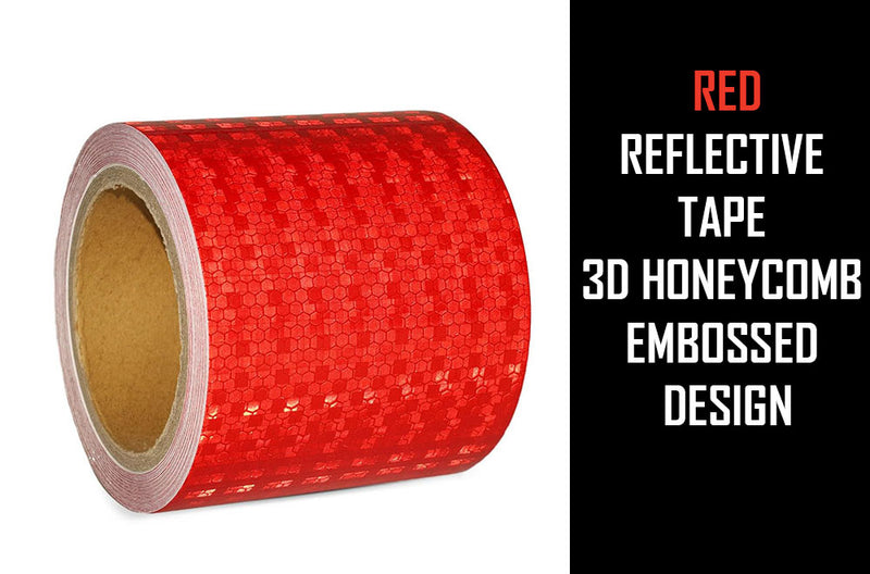 Red reflective PVC safety tape for trailers

