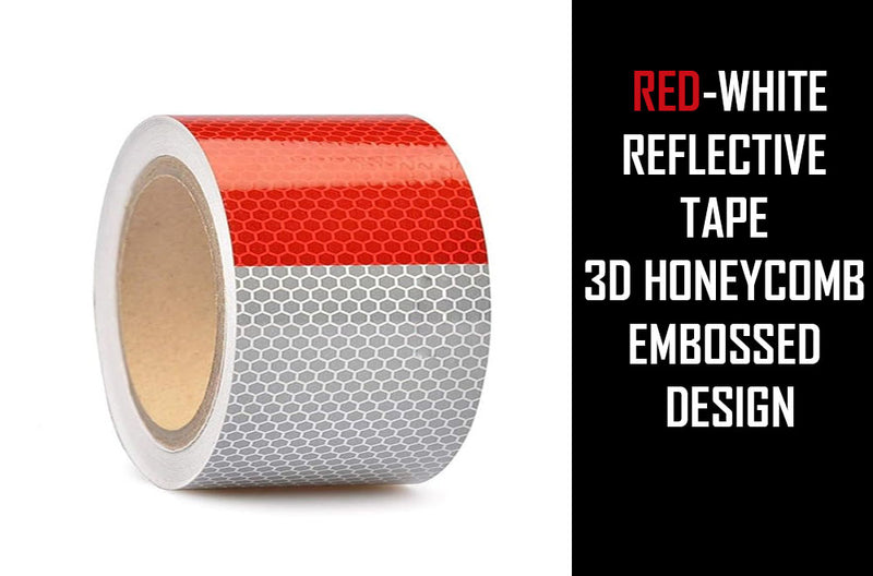 Red-White reflective PVC safety tape for trailers