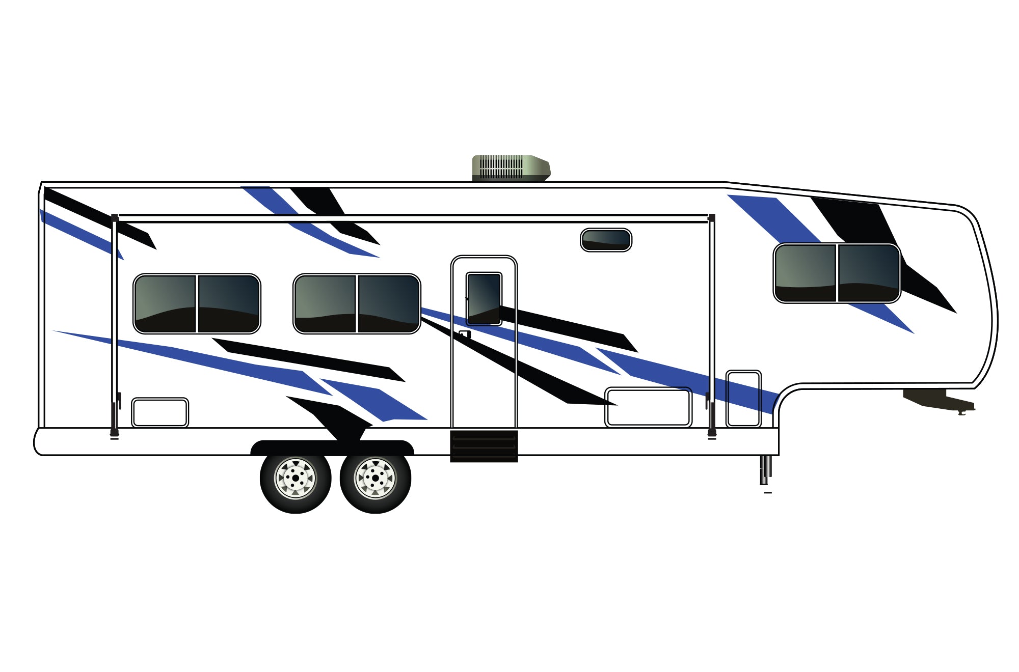 Replacement graphics decals for RVs Fifth-Wheels (kit RG15000)