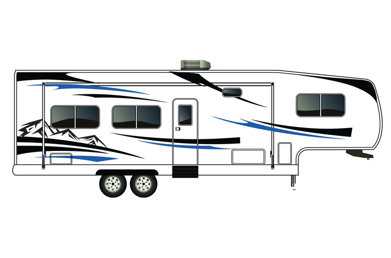 Replacement graphics decals for RVs Fifth-Wheels (kit RG15004)