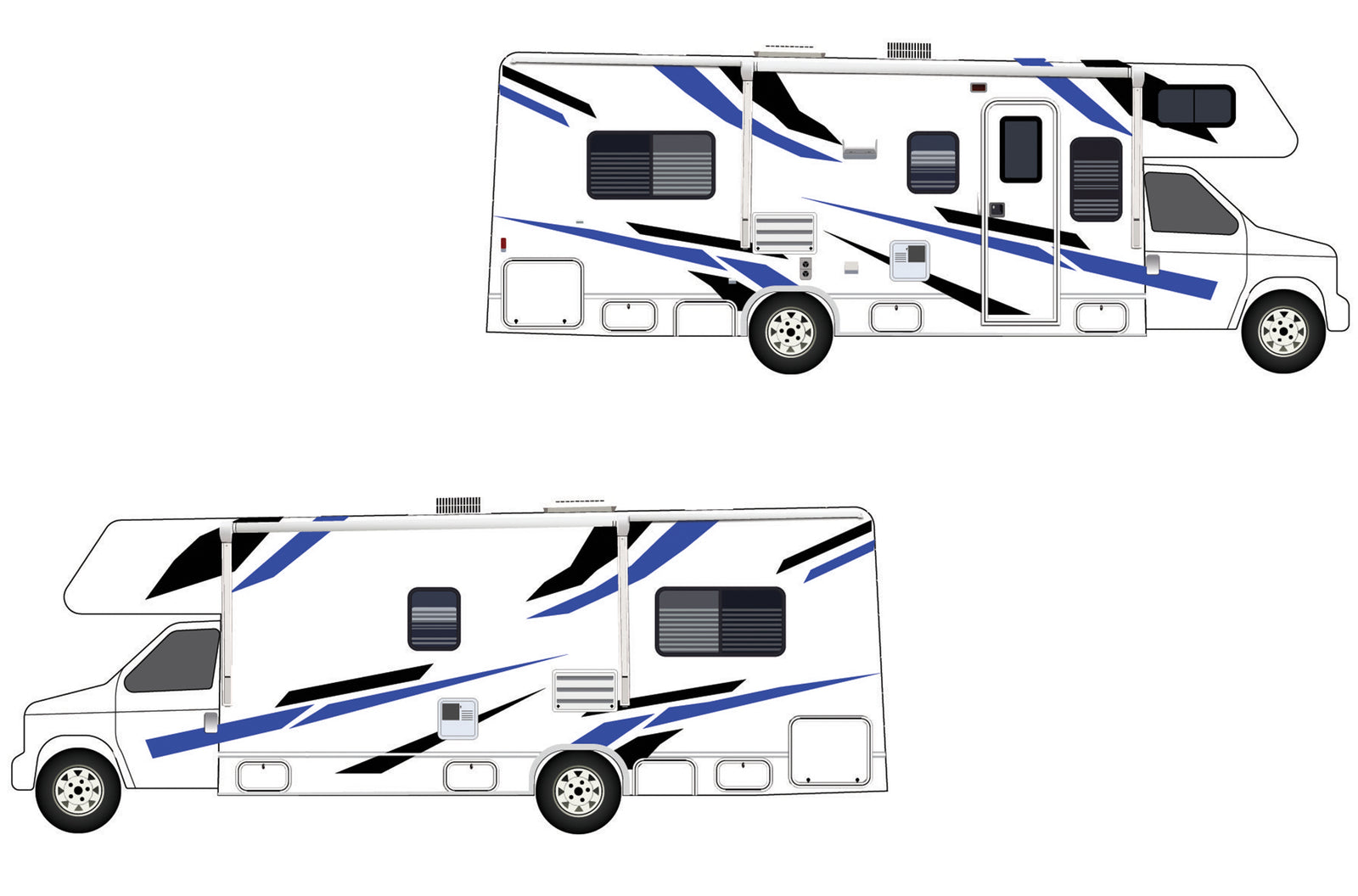 Type C Rv Sticker Replacement graphics decals for RVs Motorhome Class C (kit RG15000)