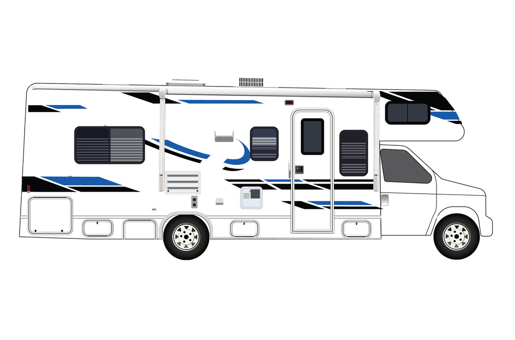 Replacement Rv Graphics Decals Replacement graphics decals for RVs Motorhome Class C (kit RG15005)