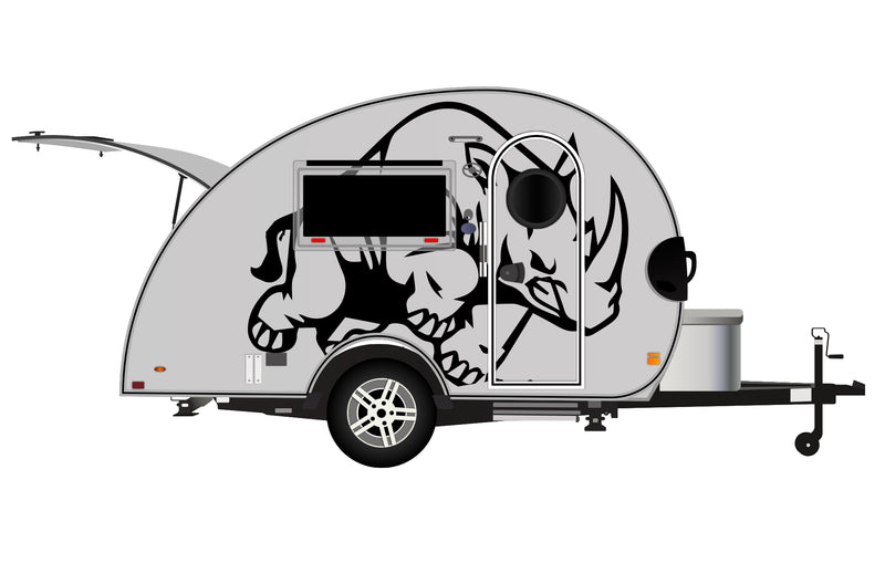 Replacement graphics decals for RVs Teardrop Trailers (kit RG15024)