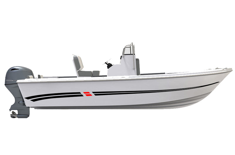 Replacement graphics decals for bay boat (Kit RG25002)