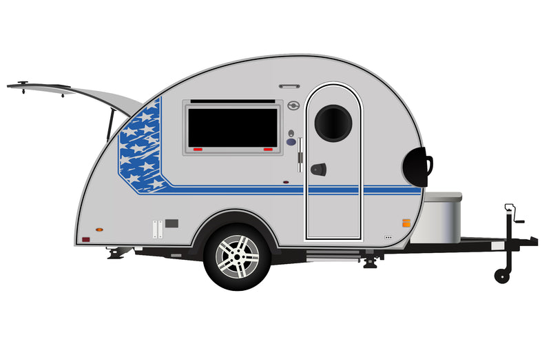 Replacement graphics decals for RVs Teardrop Trailers (kit RG15022)