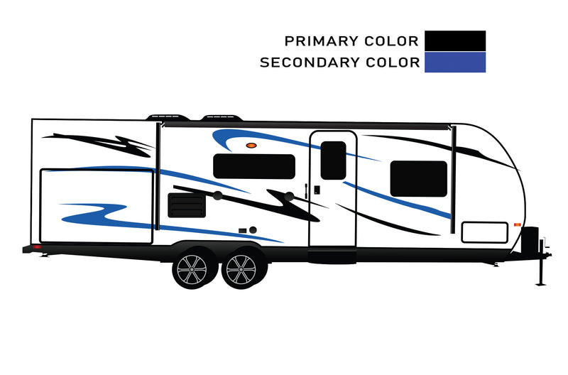 Replacement graphics decals for RVs Travel Trailer (kit RG15007)