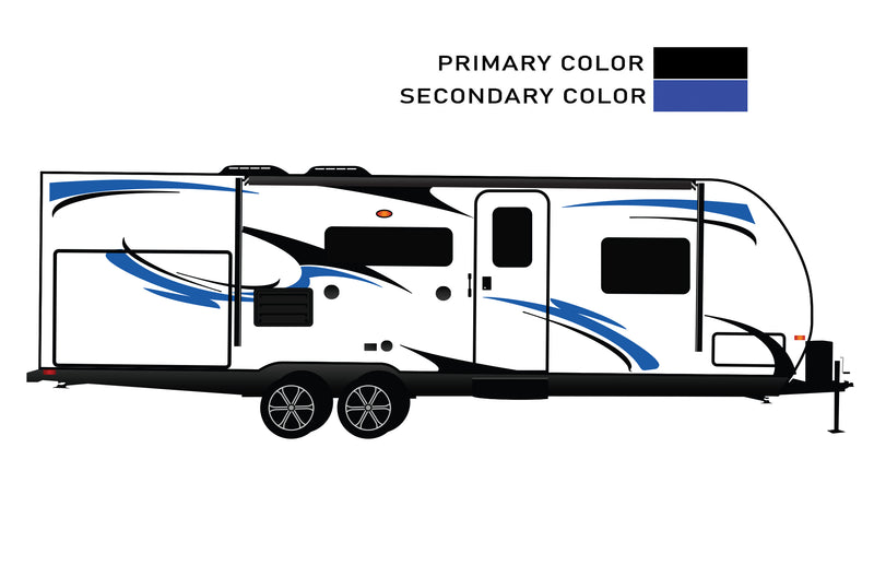 Replacement graphics decals for RVs Travel Trailer (kit RG15006)