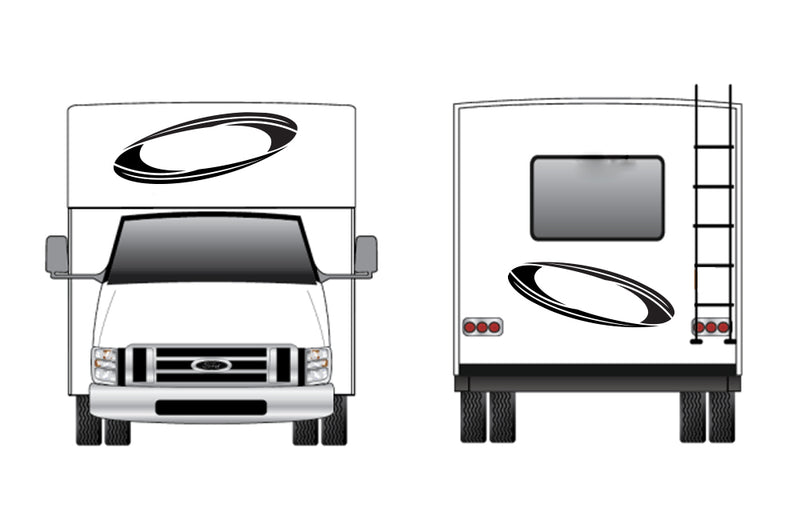 Replacement front & back decals for RV Motorhome Class C (Kit RG15007)