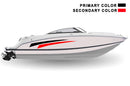 Replacement graphics decals for Bowrider boat (Kit RG25009)