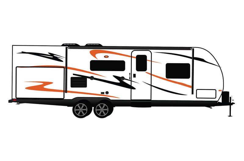 Replacement graphics decals for RVs Travel Trailer (kit RG15007)