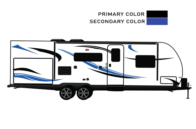 Replacement graphics decals for RVs Travel Trailer (kit RG15006)