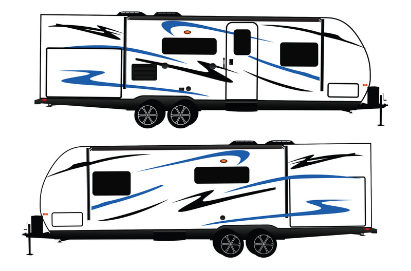 Replacement graphics decals for RVs Travel Trailer (kit RG15007)