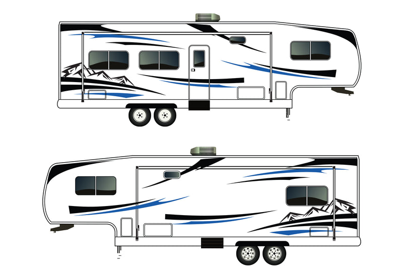 Replacement graphics decals for RVs Fifth-Wheels (kit RG15004)